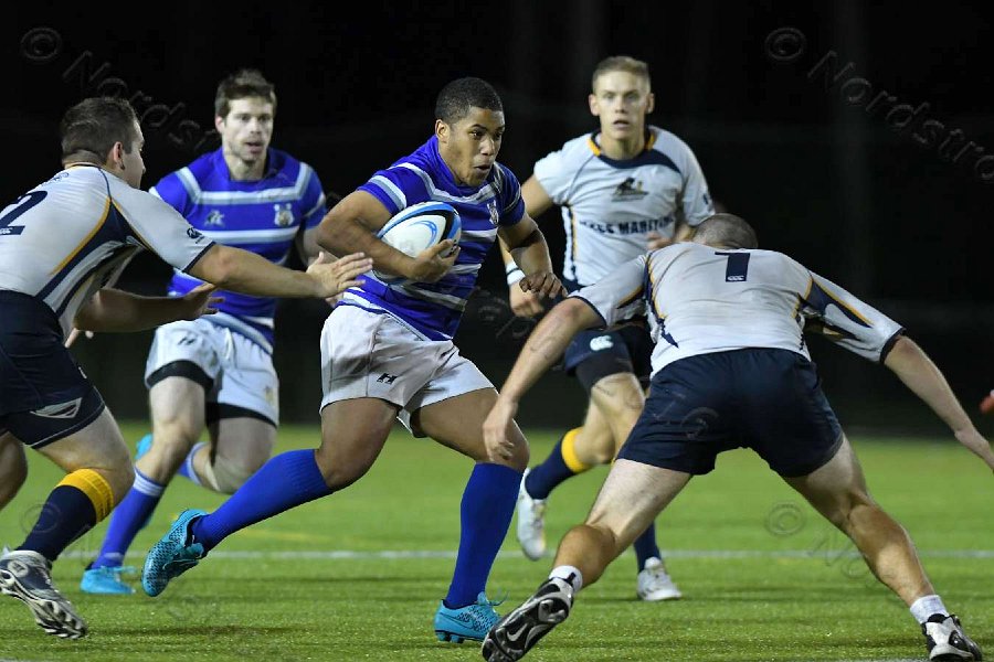Wheaton Men\'s Rugby vs Mass Maritime.  Photo by Keith Nordstrom